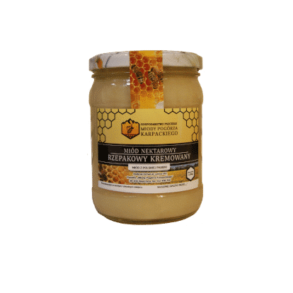 Miód nektarowy rzepakowy kremowany - 500ml